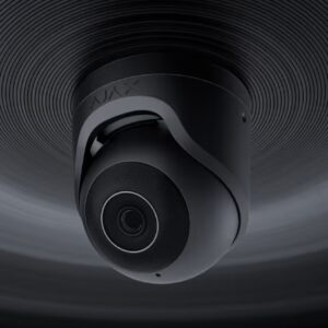 TurretCam (5 Mp/4 mm) - дротова охоронна IP-камера з роздільною здатністю до 2880 × 1620 пікселів і кутом огляду 75°–85°, чорна і біла